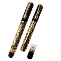 Engraved Gold Plated Pen with 16GB Pen drive
